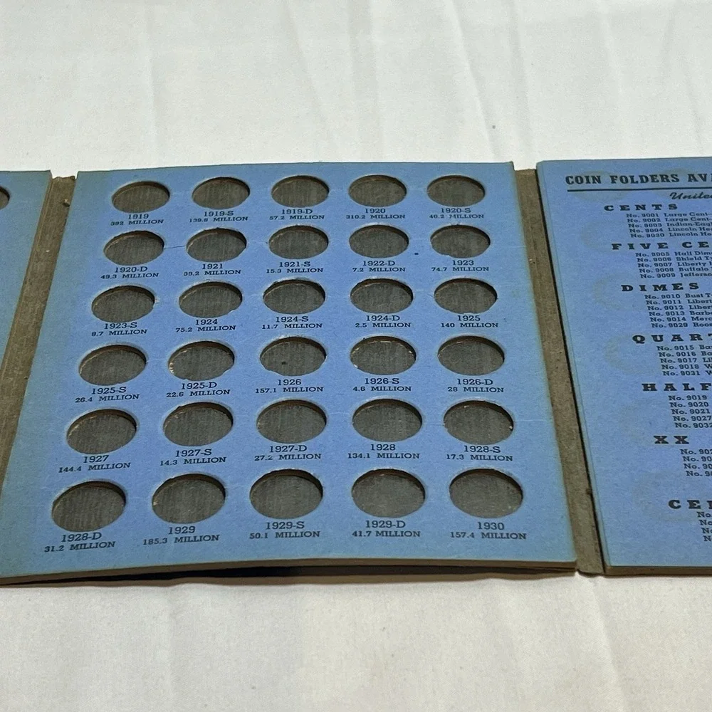 Whitman #9004 Lincoln Head‎ Cent Coin Folder/Album  1909-1940 - Empty